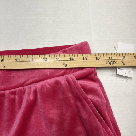 Magaschoni Y2K Velour Jogger Set Tracksuit L Pink Rhinestone Heart Loungewear - Picture 14 of 15